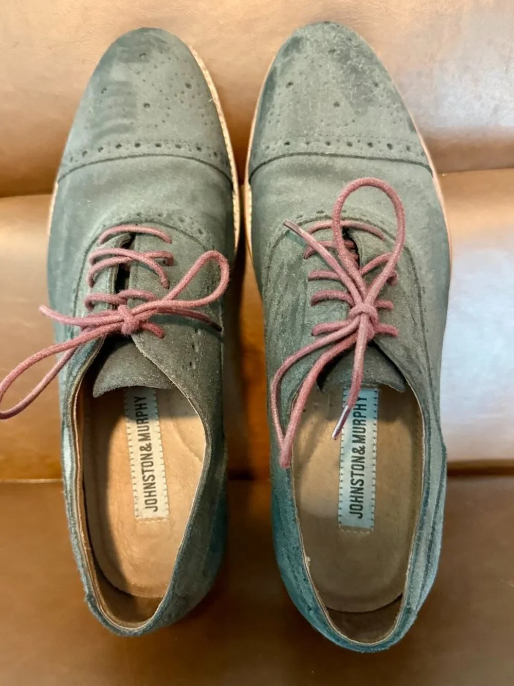 Johnston & Murphy, size 9M, blue suede
